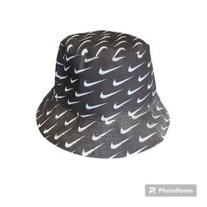 Nike Unisex Black and White NewBucket Hat